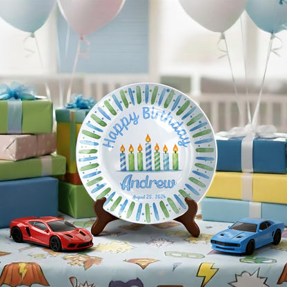 Personalized Hand-Painted Ceramic Birthday Plate - PN17