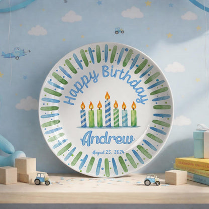 Personalized Hand-Painted Ceramic Birthday Plate - PN17