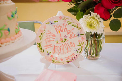 Personalized Hand-Painted Ceramic Birthday Plate - PN20