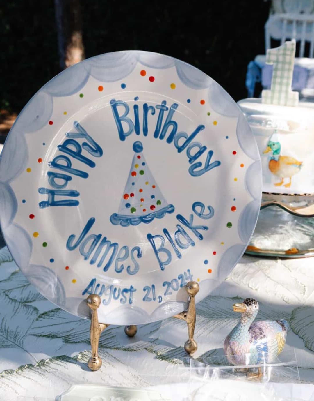 Personalized Hand-Painted Ceramic Birthday Plate - PN22