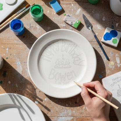 Personalized Hand-Painted Ceramic Birthday Plate - PN14