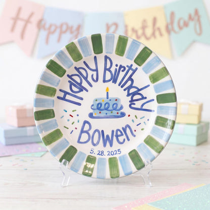 Personalized Hand-Painted Ceramic Birthday Plate - PN14