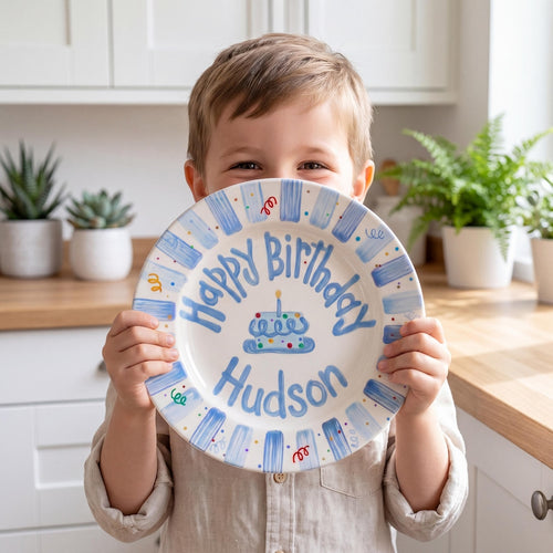 Personalized Hand-Painted Ceramic Birthday Plate - PN13