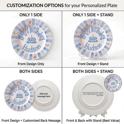 Personalized Hand-Painted Ceramic Birthday Plate - PN13