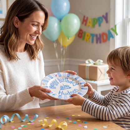 Personalized Hand-Painted Ceramic Birthday Plate - PN13