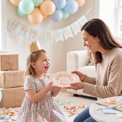 Personalized Hand-Painted Ceramic Birthday Plate - PN15