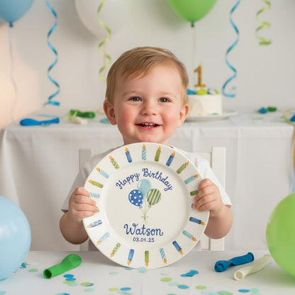 Personalized Hand-Painted Ceramic Birthday Plate - PN07