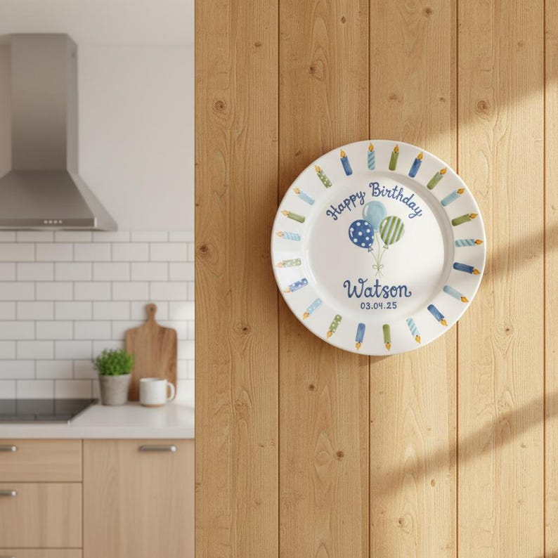 Personalized Hand-Painted Ceramic Birthday Plate - PN07