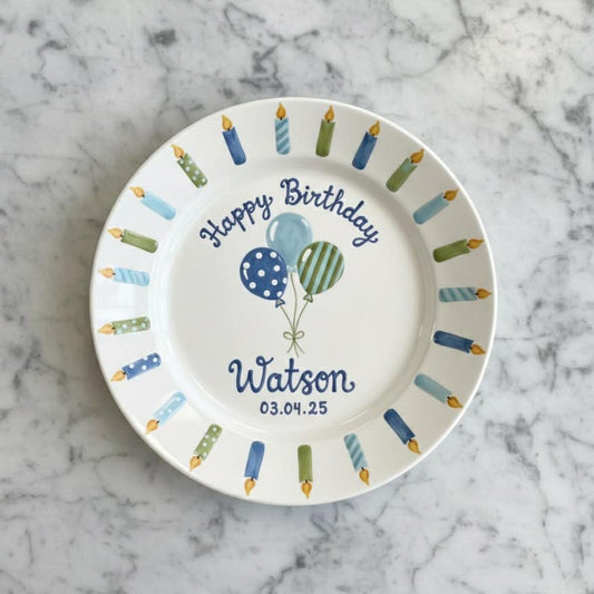 Personalized Hand-Painted Ceramic Birthday Plate - PN07