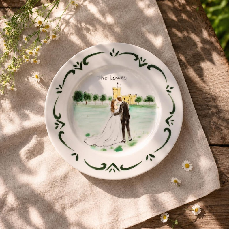 Personalized ceramic plate gift example